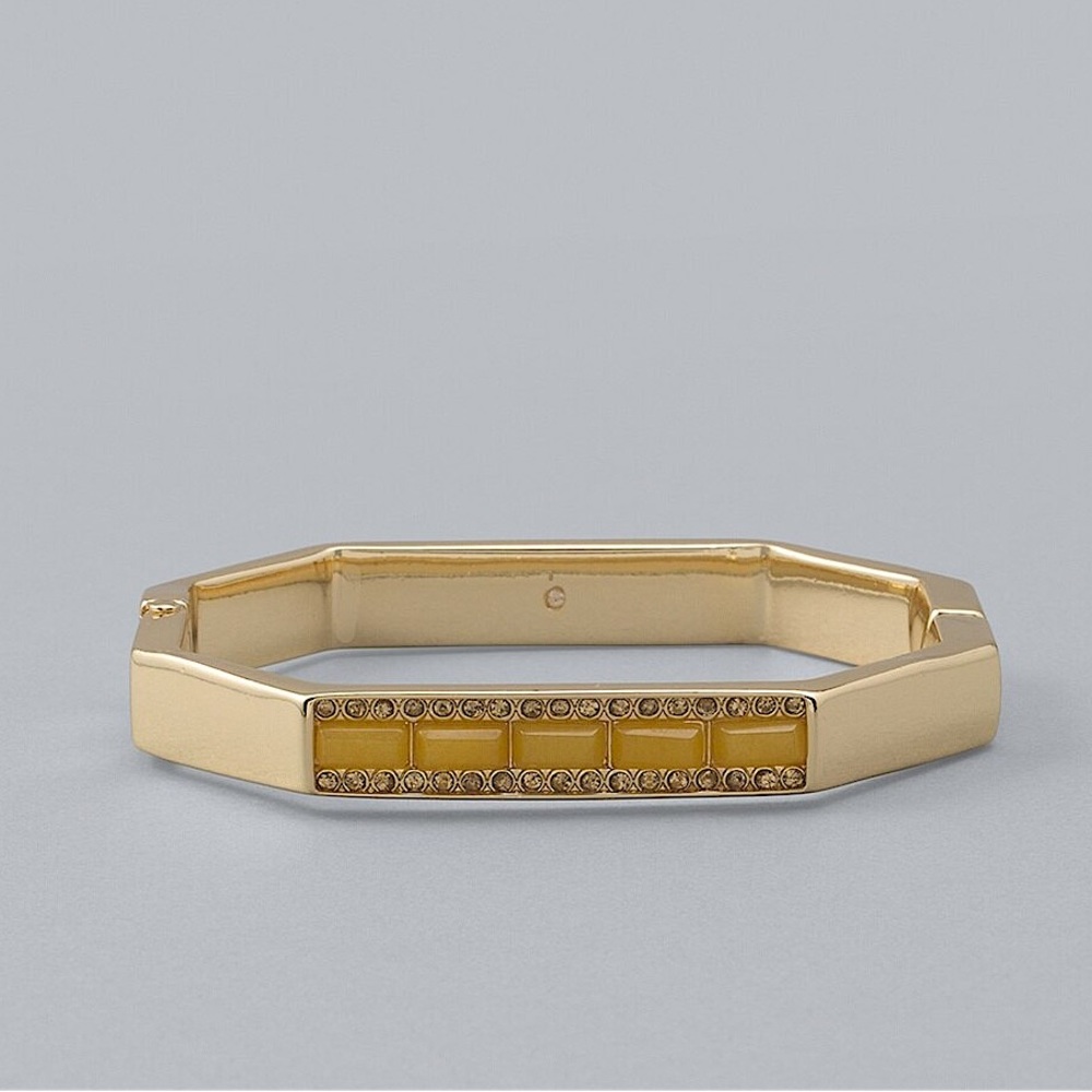 WHBM YELLOW OCTAGON BANGLE BRACELET